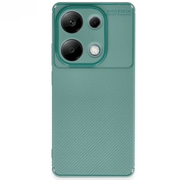 Xiaomi Redmi Note 13 Pro 4g Kılıf Auto Focus Karbon Kapak - Koyu Yeşil