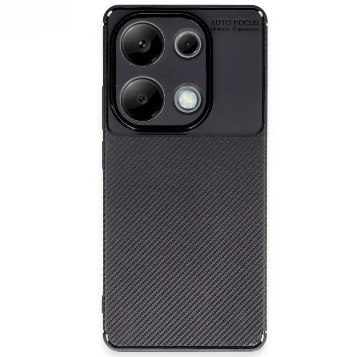 Xiaomi Redmi Note 13 Pro 4g Kılıf Auto Focus Karbon Kapak - Siyah