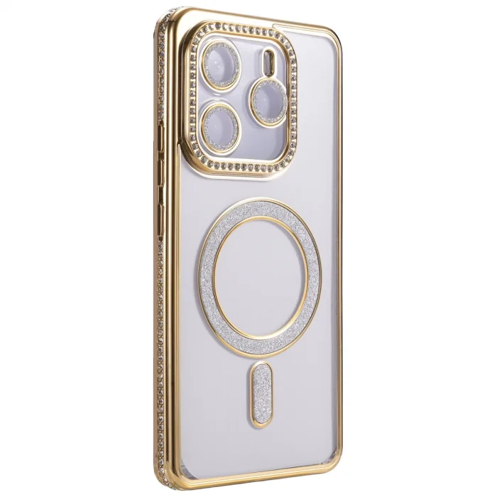 Xiaomi Redmi Note 14 4g Joke Simli Magneticsafe Kılıf - Gold
