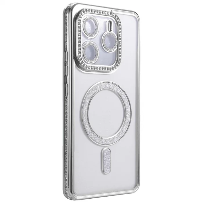 Xiaomi Redmi Note 14 4g Joke Simli Magneticsafe Kılıf - Gümüş