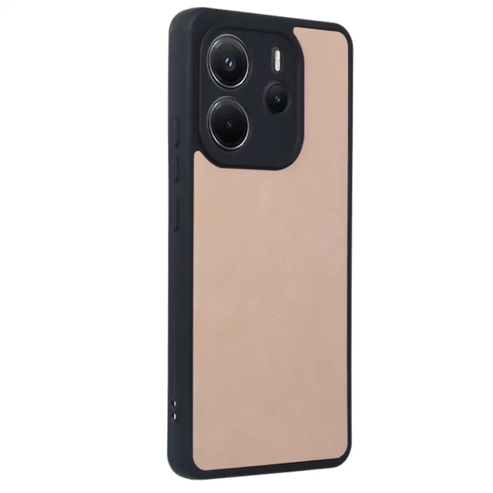 Xiaomi Redmi Note 14 4g Kılıf Aras Deri Kapak - Pudra