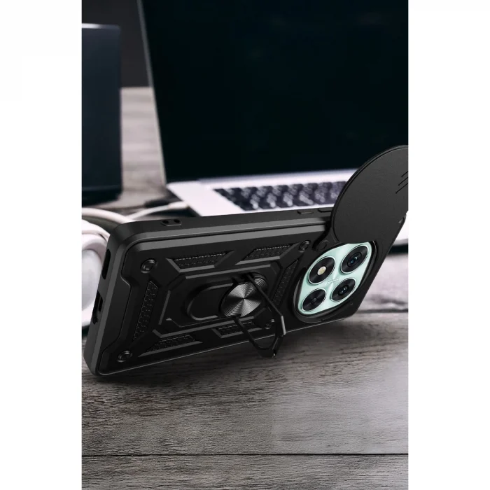 Xiaomi Redmi Note 14 Pro 4g Kılıf Pars Lens Yüzüklü Silikon - Kırmızı