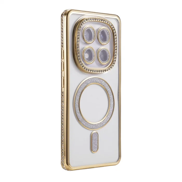 Xiaomi Redmi Note 14 Pro 5g Joke Simli Magneticsafe Kılıf - Gold