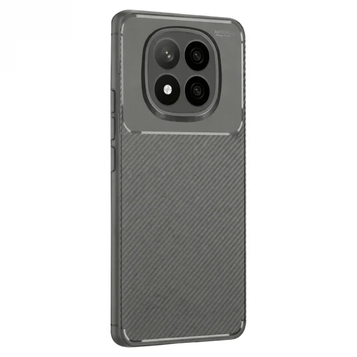 Xiaomi Redmi Note 14 Pro Plus Kılıf Auto Focus Karbon Kapak - Gri