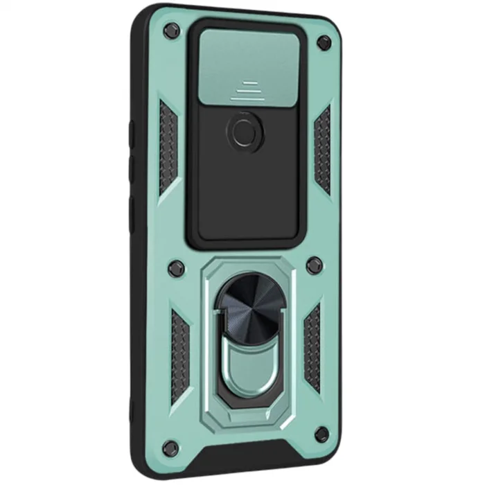 Xiaomi Redmi Note 9 4g Kılıf Pars Lens Yüzüklü Silikon - Yeşil