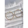 316 Çelik Gold Renk 43 mm Halka Model Kadın Küpe