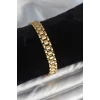 316L Çelik Gold Renk 9 mm Kalınlık Erkek Bileklik