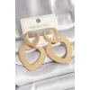 316L Çelik Gold Renk Kalp Model Kadın Küpe
