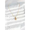 316L Çelik Gold Renk Mini Külçe Altın Model Kolye