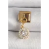 316L Çelik Gold Renk Sallantı Daire Zirkon Taşlı Nomination Charm