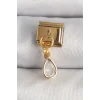 316L Çelik Gold Renk Sallantı Damla Zirkon Taşlı Nomination Charm