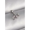 316L Çelik Gümüş Renk Zirkon Taşlı Kurdele Tragus Piercing