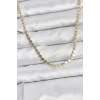 316L Çelik Zincir Gold Renk Ezme Zincir Model  45 cm Kadın Kolye