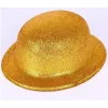 Altın Renk Yuvarlak Simli Plastik Parti Şapkası