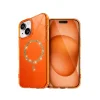 Apple İphone 14 Live Diamond Magsafe Kapak - Turuncu