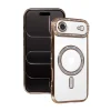 Apple İphone 17 Air Joke Simli Magneticsafe Kılıf - Gold