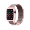 Apple Watch 38mm Hasırlı Cırtcırtlı Kasalı Kordon - Pembe