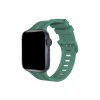 Apple Watch 38mm Kr408 Çizgili Silikon Kordon - Yeşil