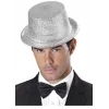 Gümüş Renk Uzun Plastik Simli Parti Şapkası