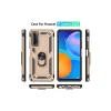 Huawei P Smart 2021 Kılıf Sofya Yüzüklü Silikon Kapak - Gold