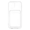 İphone 12 Kılıf Kart Şeffaf Silikon - Şeffaf