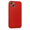 İphone 14 Plus Kılıf Coco Deri Silikon Kapak - Kırmızı