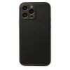 İphone 14 Pro Kılıf Coco Deri Silikon Kapak - Siyah