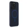 İphone 15 Pro Max Kılıf Lodos Magneticsafe Mat Kapak - Mavi