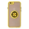 İphone 6 Kılıf Montreal Yüzüklü Silikon Kapak - Sarı
