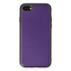 İphone 7 Kılıf Coco Deri Silikon Kapak - Mor