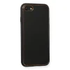 İphone 7 Kılıf Coco Deri Silikon Kapak - Siyah