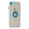 İphone 7 Kılıf Montreal Yüzüklü Silikon Kapak - Buz Mavi