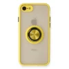 İphone 7 Kılıf Montreal Yüzüklü Silikon Kapak - Sarı