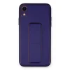 İphone Xr Kılıf Coco Deri Standlı Kapak - Mor