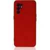 Oppo Reno 6 Kılıf Nano İçi Kadife Silikon - Kırmızı