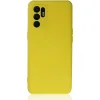 Oppo Reno 6 Kılıf Nano İçi Kadife Silikon - Sarı1