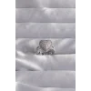 Pirinç Ayarlamalı Gümüş Renk Zirkon Taşlı Bombeli Kalp Yüzük