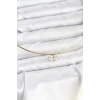 Pirinç Gold Renk Choker Model Zirkon Taşlı Kadın Kolye