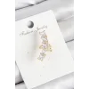 Pirinç Zirkon Taşlı Model Gold Renk Sağ Kıkırdak Küpe