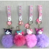 Ponponlu Kuromi Ve Hello Kitty Anahtarlık Alk4246
