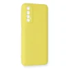 Realme 7 Kılıf Nano İçi Kadife Silikon - Sarı