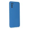 Samsung Galaxy A02s Kılıf Nano İçi Kadife Silikon - Mavi