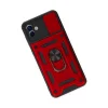 Samsung Galaxy A04 Kılıf Pars Lens Yüzüklü Silikon - Kırmızı