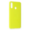 Samsung Galaxy A20s Kılıf Nano İçi Kadife Silikon - Sarı