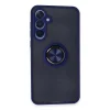 Samsung Galaxy A55 5g Kılıf Montreal Yüzüklü Silikon Kapak - Lacivert