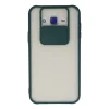Samsung Galaxy J7 Kılıf Palm Buzlu Kamera Sürgülü Silikon - Yeşil