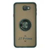 Samsung Galaxy J7 Prime Kılıf Montreal Yüzüklü Silikon Kapak - Yeşil