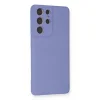 Samsung Galaxy S21 Ultra Kılıf Nano İçi Kadife Silikon - Lila