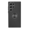 Samsung Galaxy S23 Ultra Kılıf Montreal Yüzüklü Silikon Kapak - Siyah