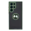 Samsung Galaxy S23 Ultra Kılıf Montreal Yüzüklü Silikon Kapak - Yeşil